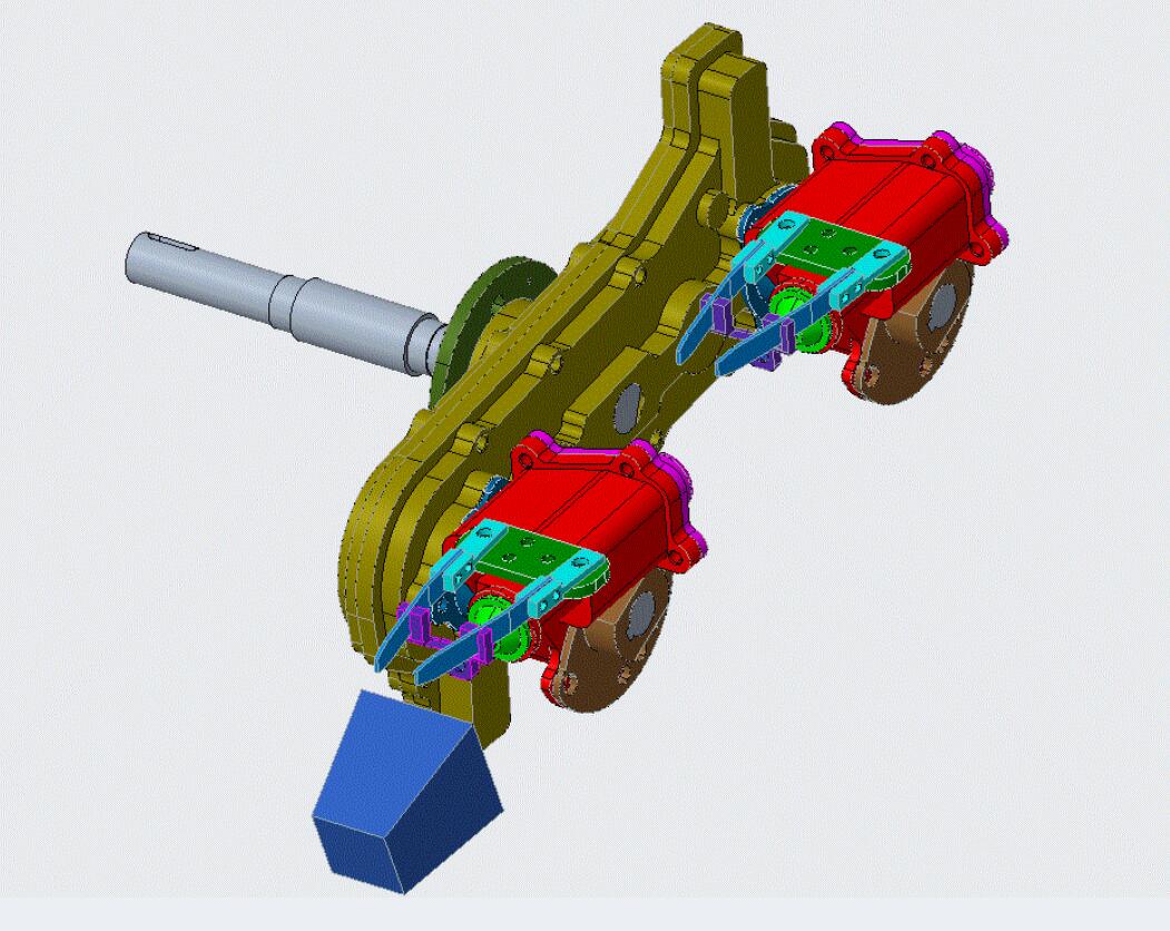 单行蔬菜钵体苗自动移栽机的取苗装置设计三维ProE