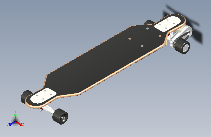 Ilia设计的长电动滑板车三维建模图纸 stp格式