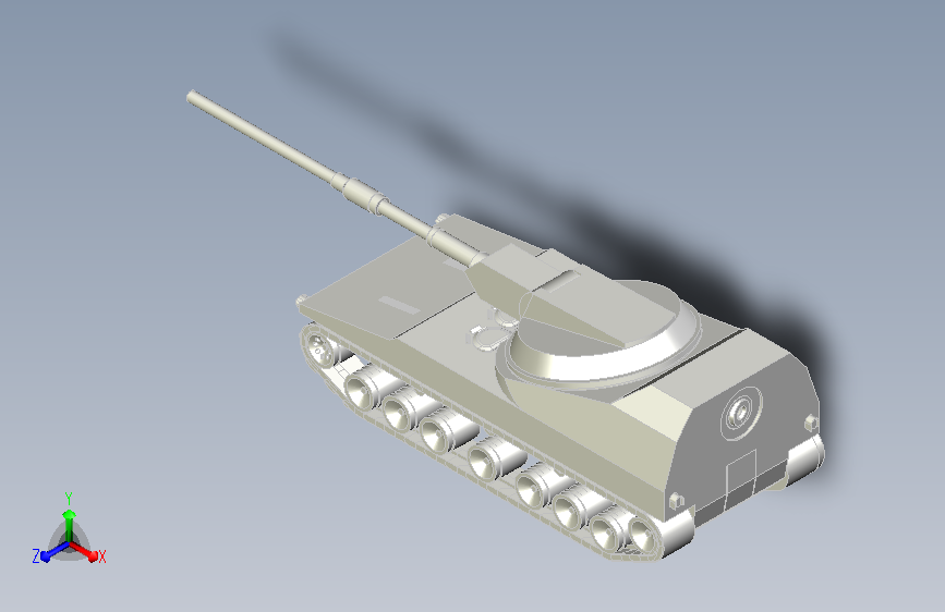 proe绘制坦克模型结构完整