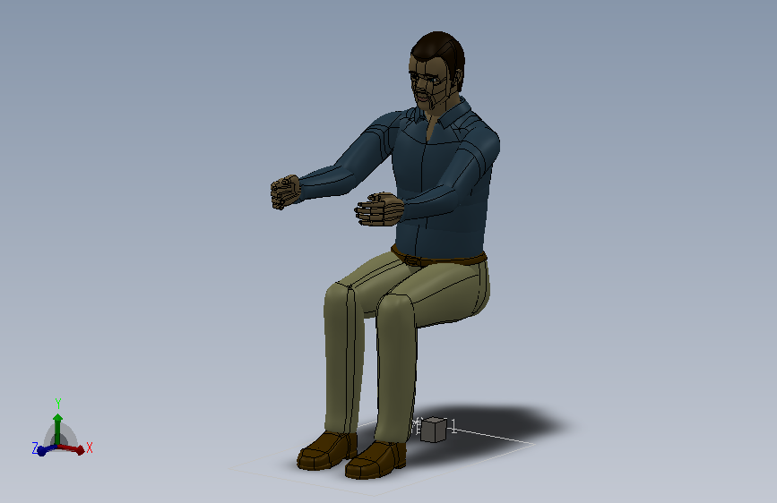 坐姿伸曲臂的人