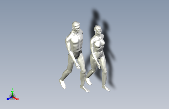 不同姿势的人体模型库