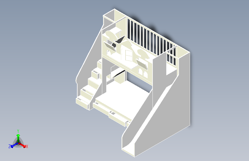 创意儿童滑梯床