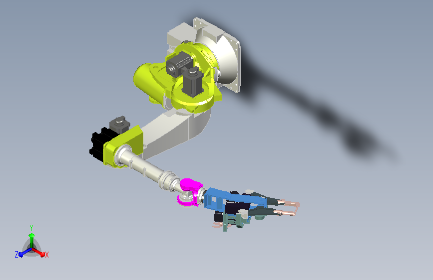 带焊钳的现代HS165焊接机器人