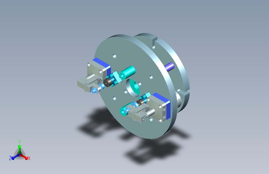 顶盖壳体四轴加工偏心互换多件通用型夹具