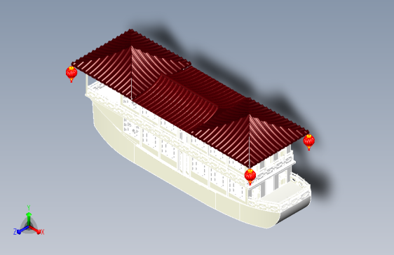 仿古餐饮趸船