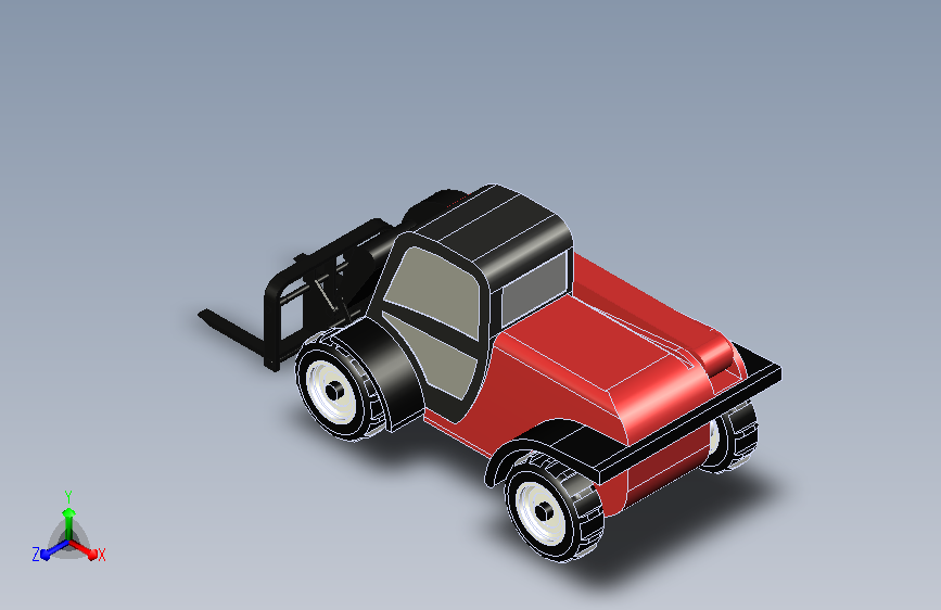 工程叉车3D模型