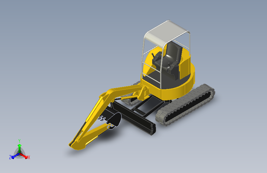 工程挖土推土两用车3D模型