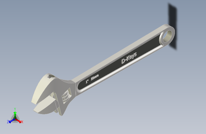 活动扳手3D模型