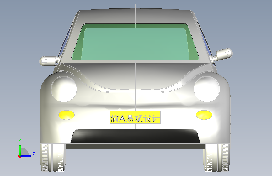 甲壳虫汽车 左侧视图