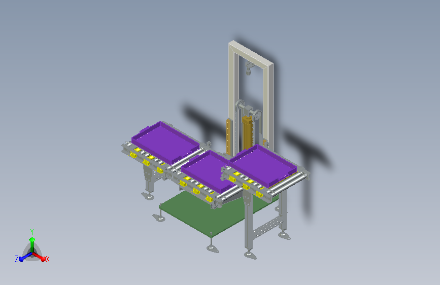 链轮链条与气缸提升机构