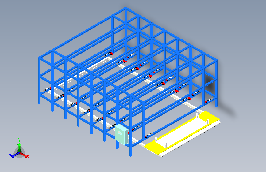 列车制动管立体库方案
