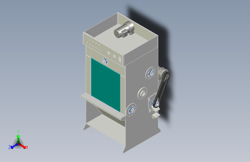 履带式自动喷砂机设计图纸