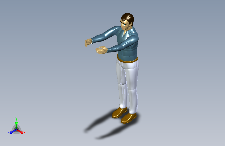 人体姿势立式伸直臂