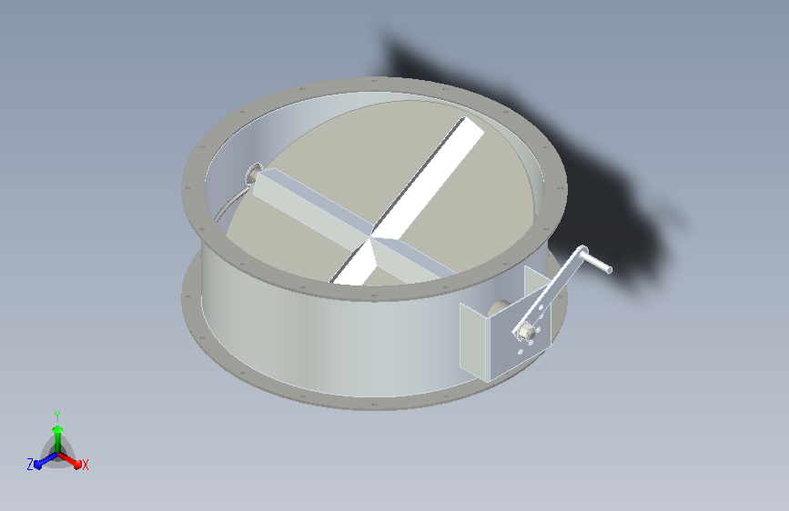 手动风门 百页窗 管道 阀门 气动件 solidwork三维建模 UG3D图