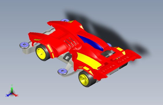四驱车模型3D图