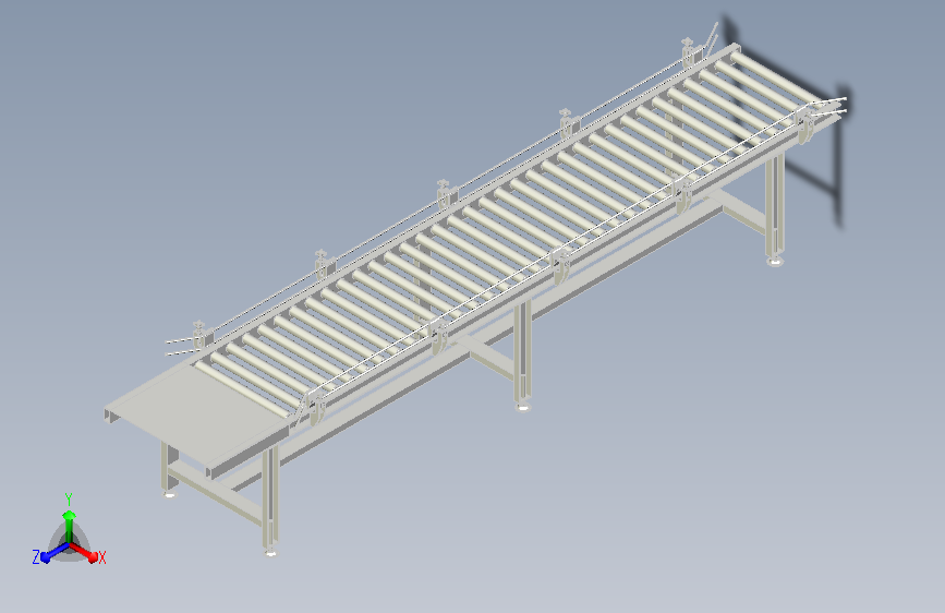一段直径为50mm的无动力辊筒输送线