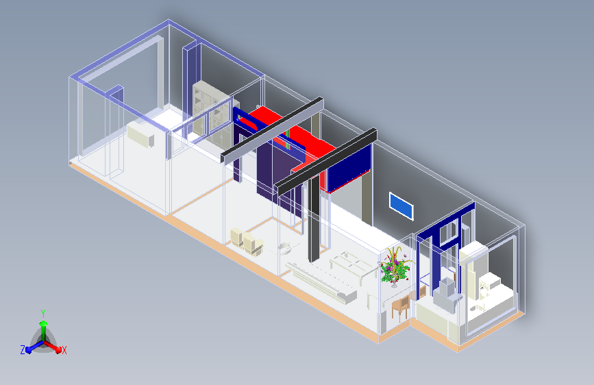 一个高层高房子的装修图带隔断和阁楼