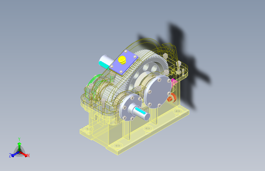 一级直齿圆柱齿轮减速器 全参数化