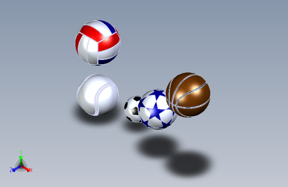 足球_排球_篮球_棒球 3D模型合集