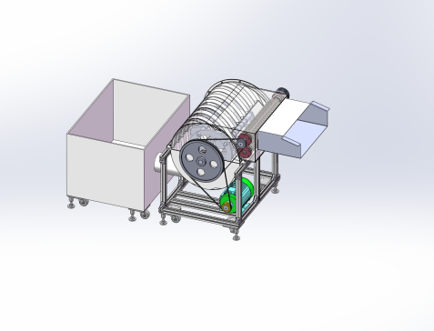 玉米秸秆粉碎机三维SW+二维CAD图纸 1767818