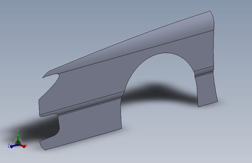 富有创意的前翼子板