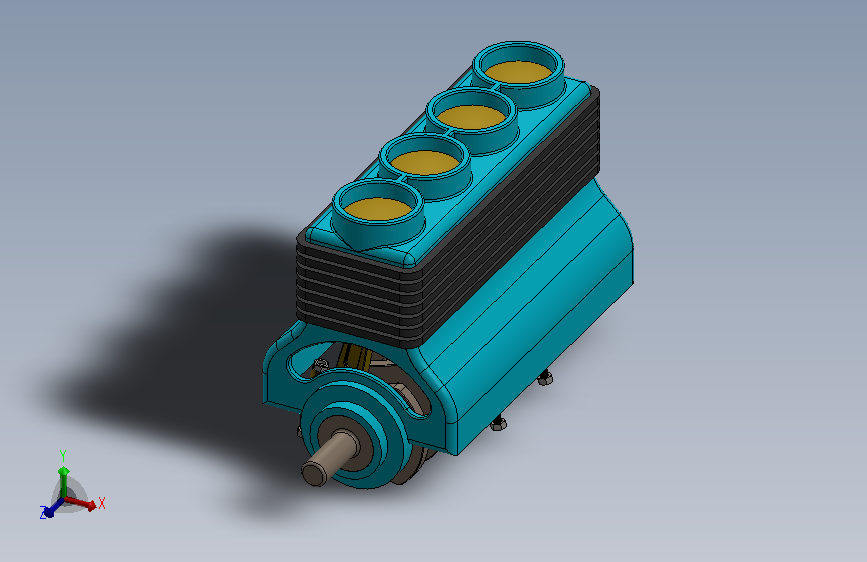 高保真3D发动机模型