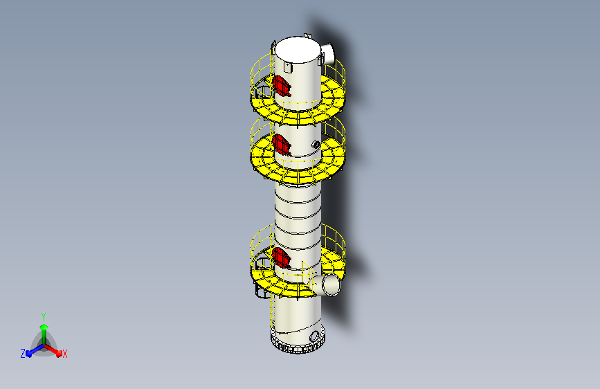 14米水洗塔3D模型