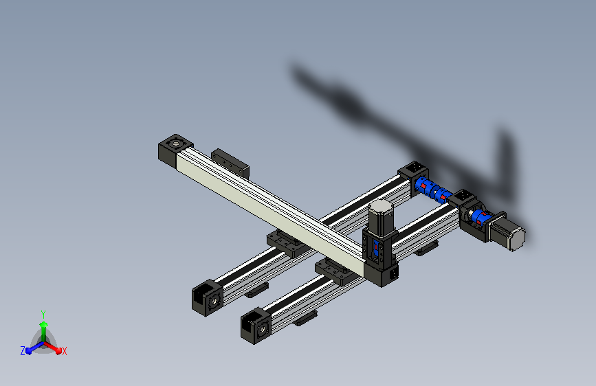 MJ45模组 XY悬臂三条3D模型