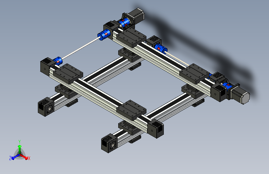 MJ45模组XY井字结构3D模型