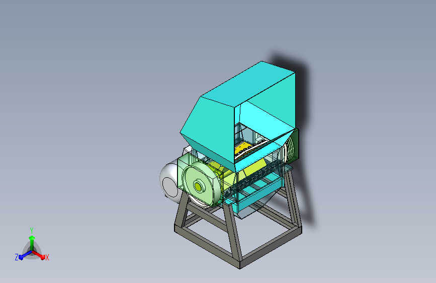 P800硬塑料破碎机3D模型