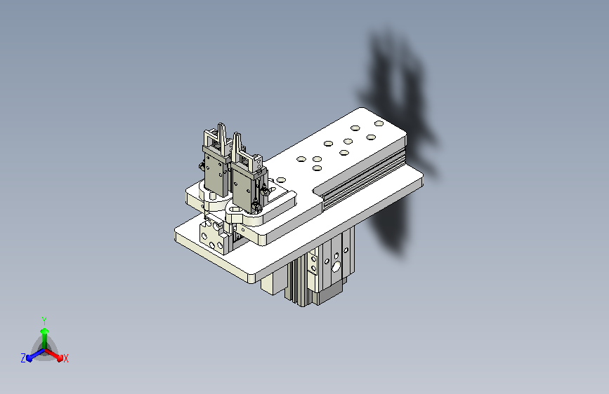 pin针夹取治具3D模型