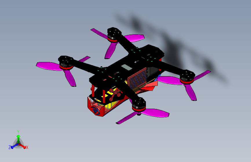QAV250穿越机、无人机3D模型