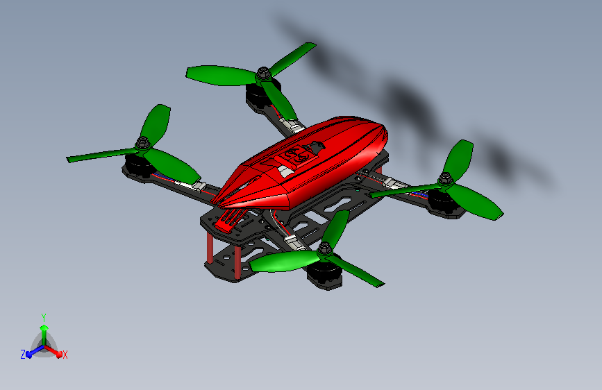 QAV250利剑穿越机、一种竞速无人机3D模型