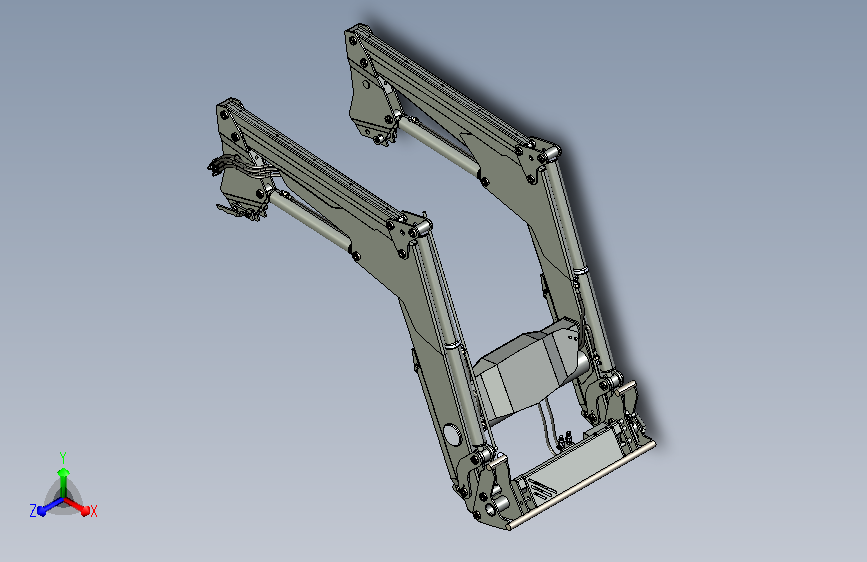 铲车前端装载机构3D模型