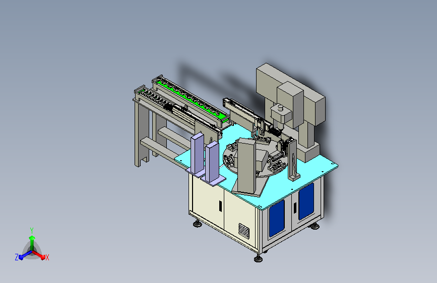车压铸件测孔刻字设备3D模型