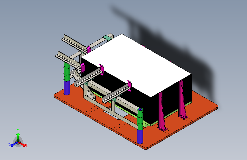 冲床上料定位机构3D模型