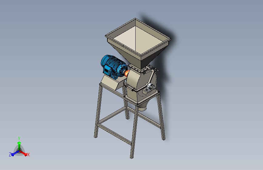 锤式粉碎机3D模型