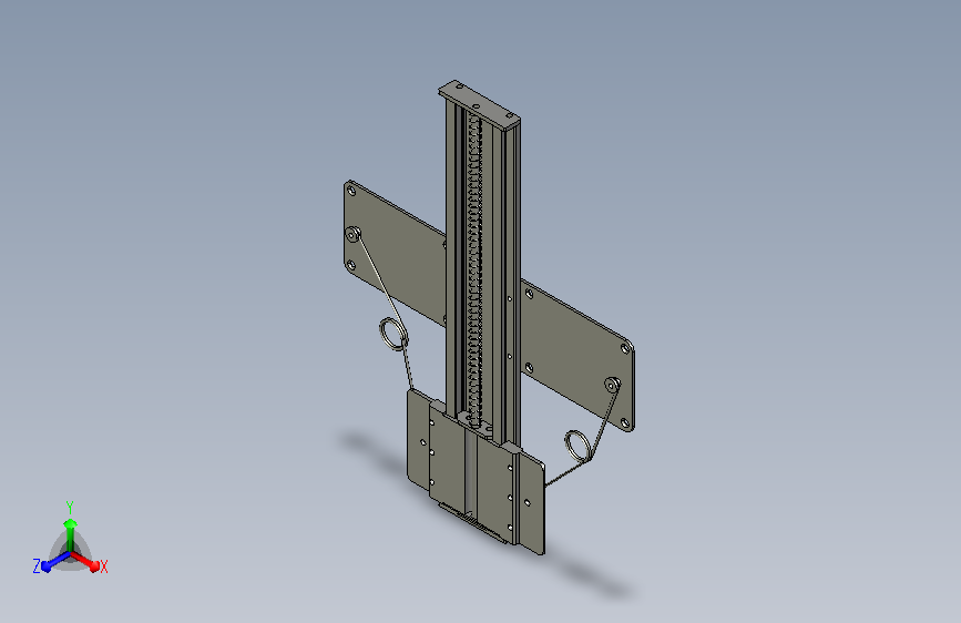 弹簧滑轨 升降滑轨 伸缩滑轨3D模型