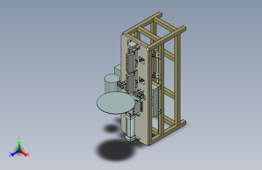 电撑杆返工工装3D模型