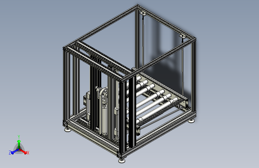 电子行业小型提升机3D模型