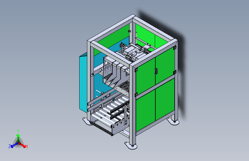 跌落式装箱机3D模型