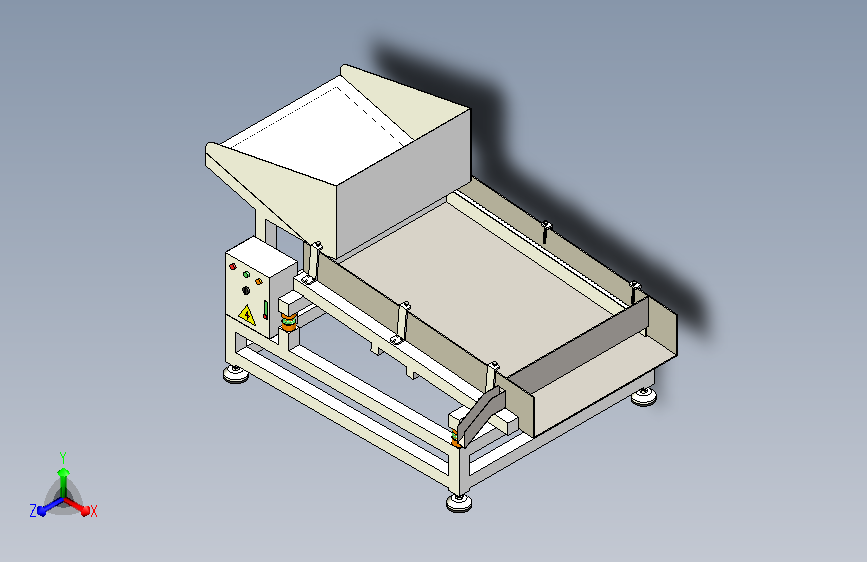 粉末振动筛机3D模型