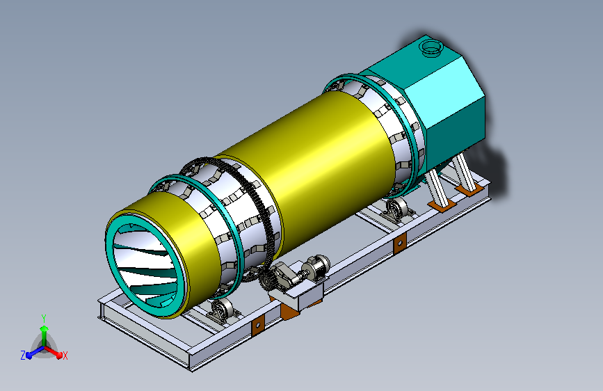 滚筒式转筒设计模型3D模型