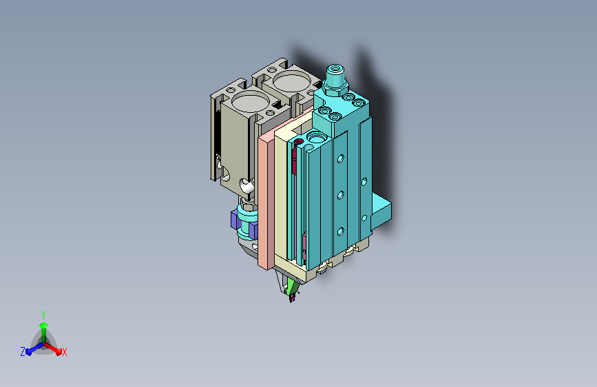 夹料顶出机构3D模型