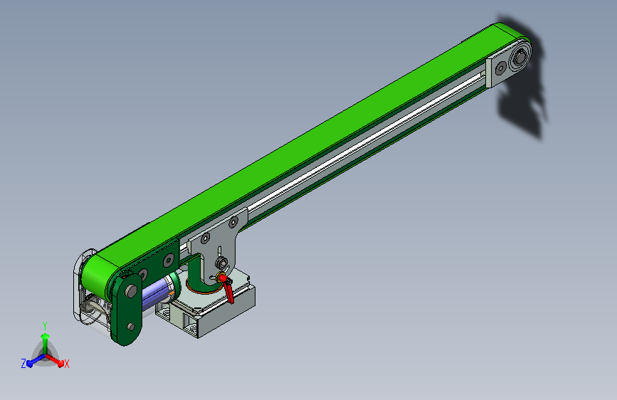 经典传动装置之小型传送带模型3D模型