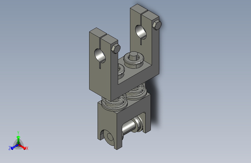 具有一定避让性的砂带机接触轮支架3D模型