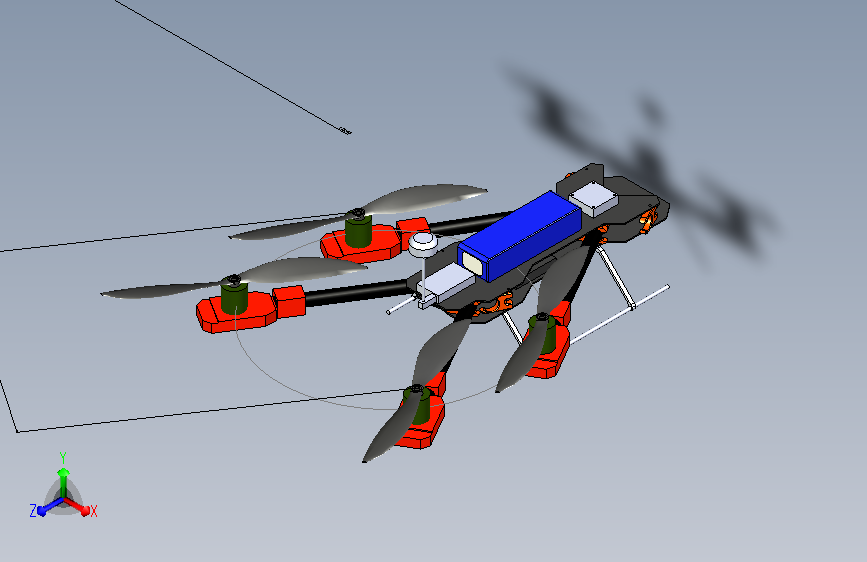 可折叠无人机3D模型