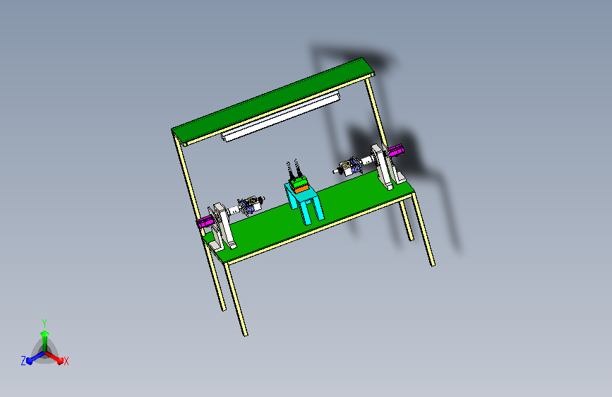 拉杆旋转组装工作台3D模型