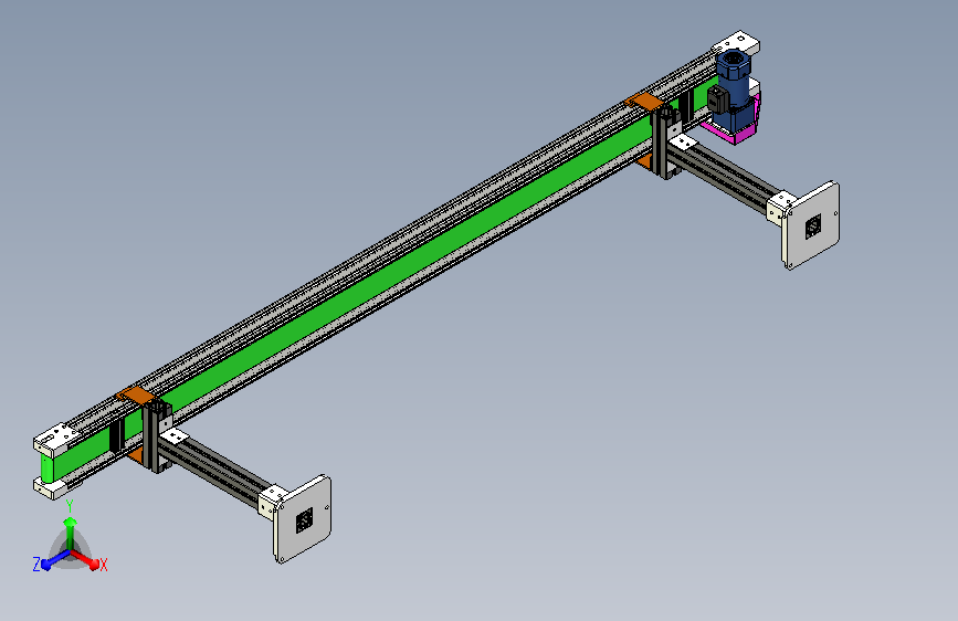 皮带线借用2080型材3D模型