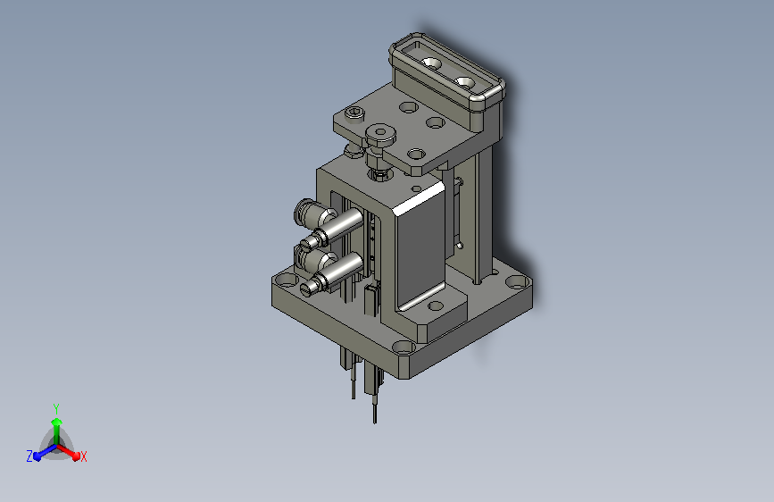 气缸滑轨组件3D模型